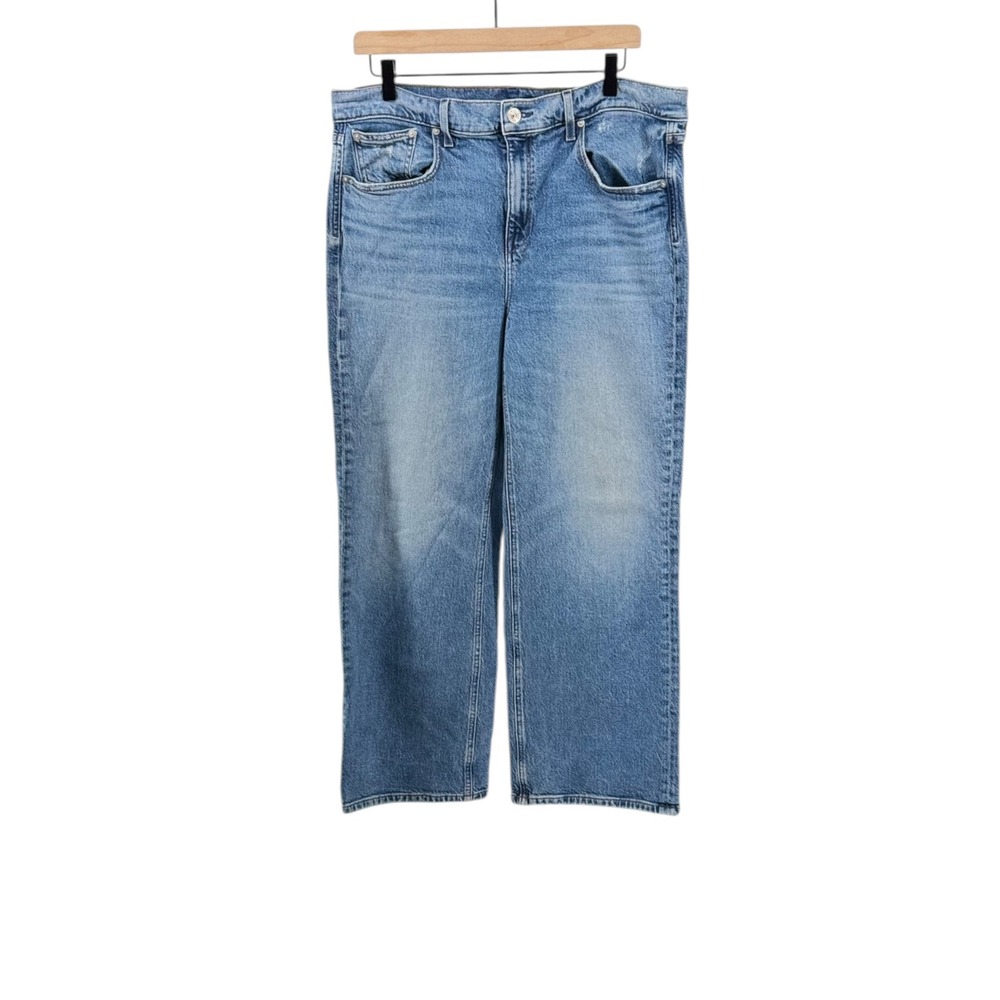 AYR The Secret Sauce Jeans Women 34S Blue Wide Leg High Rise Made in USA